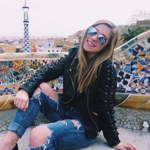 Black faux leather jacket